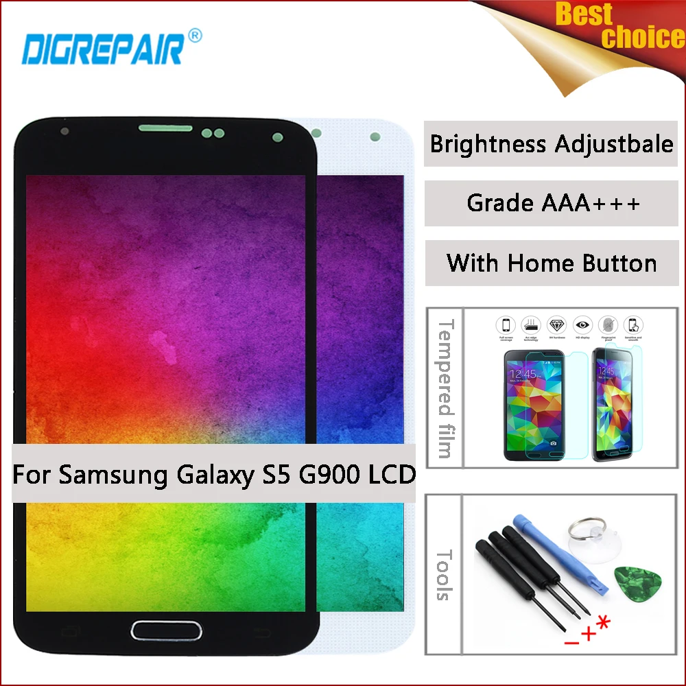 

5.0" s5 lcd For Samsung Galaxy S5 screen G900F G900M G900A G900T LCD Display Touch Screen Digitizer For samsung s5 g900f display