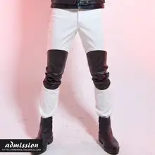 27-44! Мужская Новая одежда певица Мода DJ DS личности мотоцикл кожаные штаны плюс размер Мужские Сценические костюмы