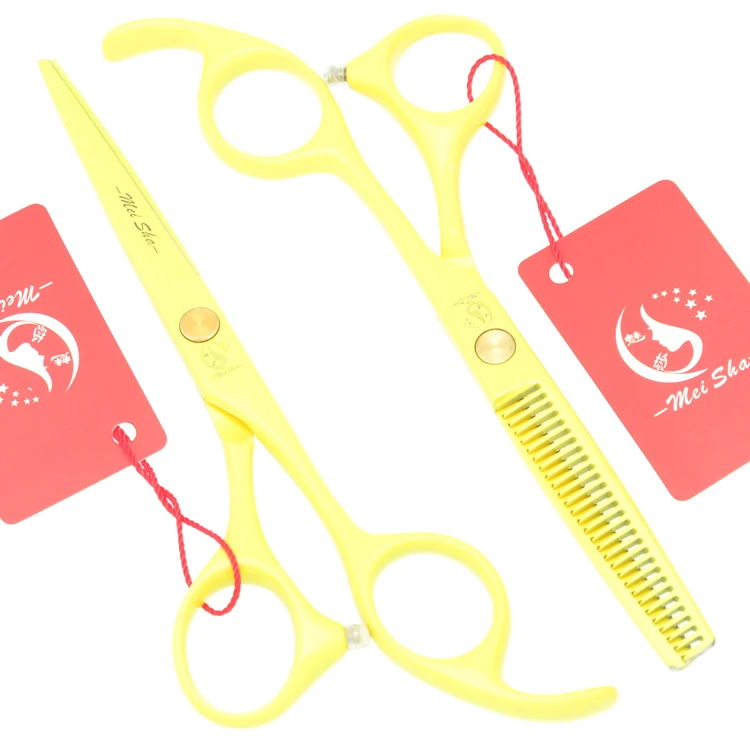 

Meisha 5.5 Inch Professional Hairdressing Scissors Japan 440C Cutting Scissors Thinning Shear Titanium Salon Tesoura Tool HA0210