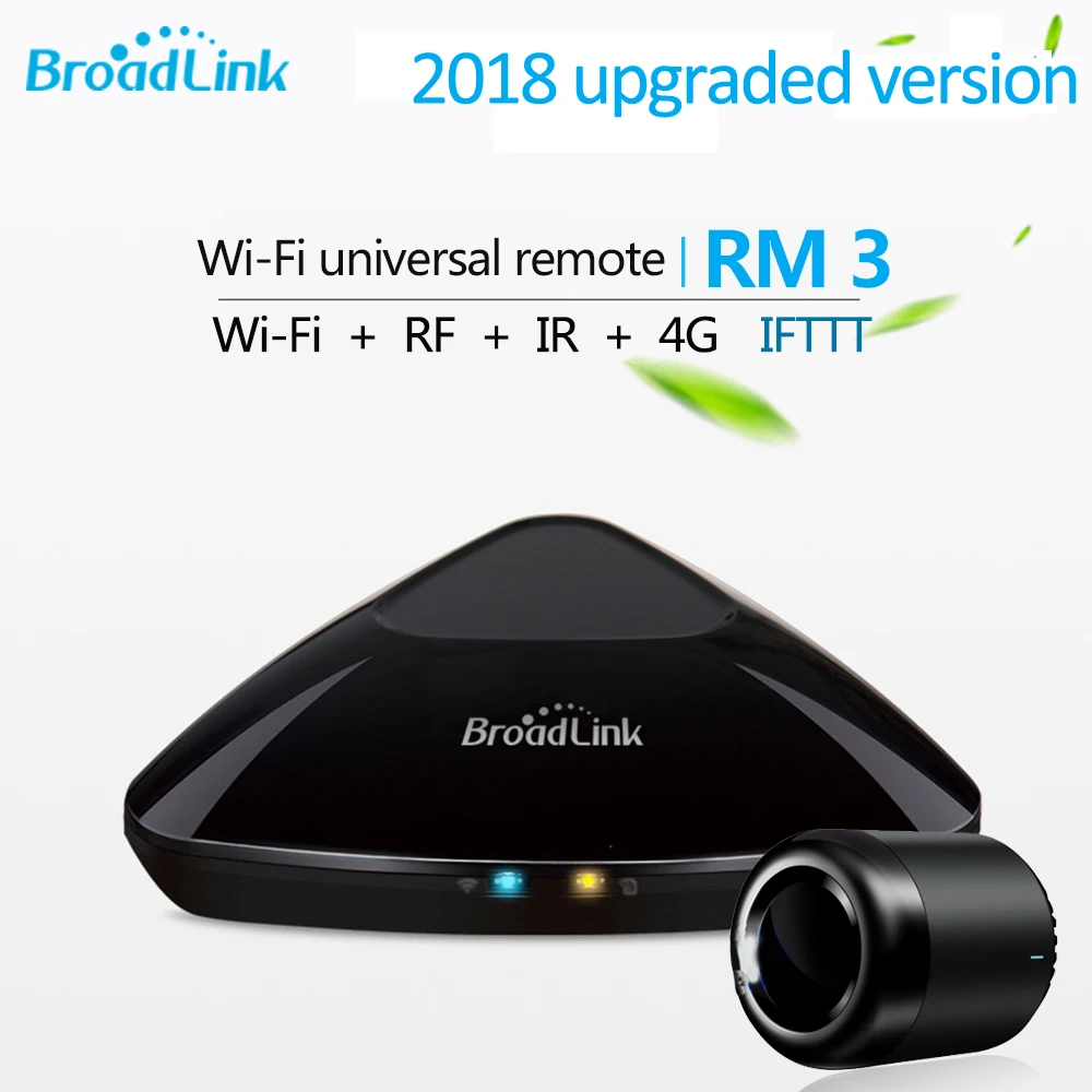 

2018 Upgraded Version Broadlink RM3 RM mini3 RM2 Pro Smart Home Automation WIFI+IR+RF+4G Universal Controller for iOS Android