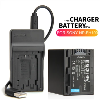 

1psc NP-FH100 Battery+Charger for SONY NP FH100 NP-FH30 NP-FH40 NP-FH50 NP-FH70 DCR-SX40 SX40R SX41 SR42E SR45E hdr-xr sr serie