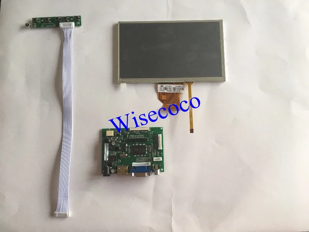 for INNOLUX 7 inch Raspberry Pi LCD Touch Screen Display TFT Monitor AT070TN92 with Touch screen Kit HDMI VGA Input Driver Board