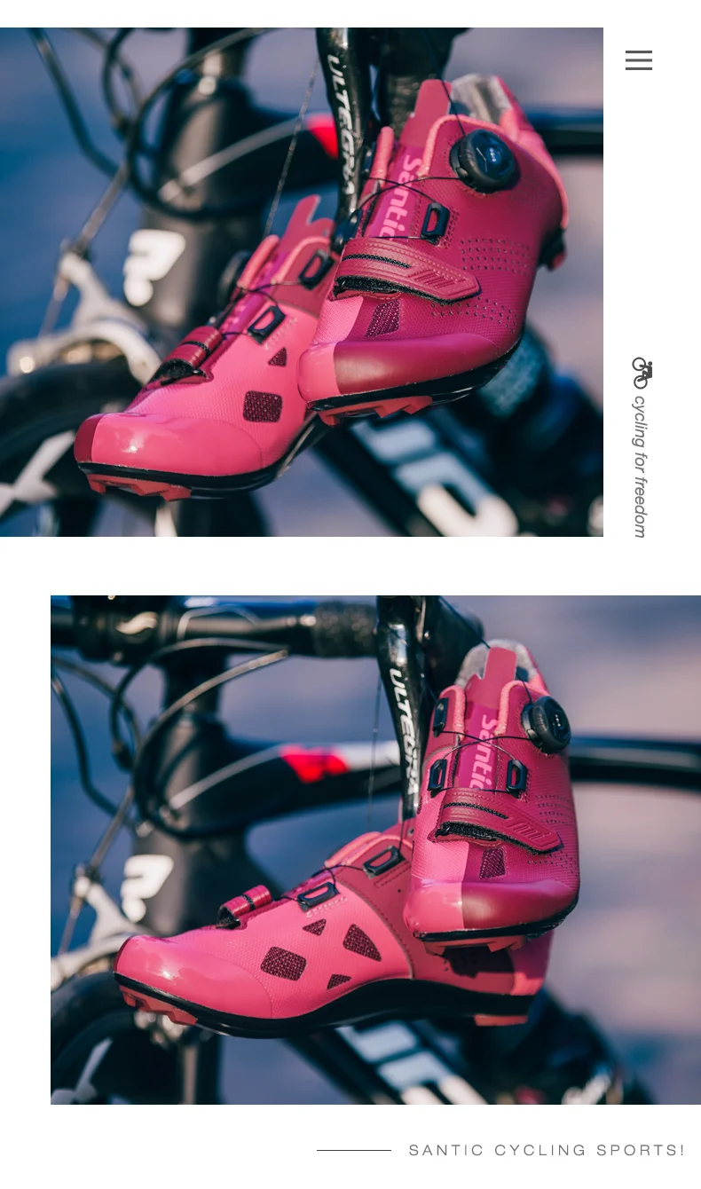Santic 2019 Новое поступление Road Велоспорт обувь Открытый Professional Road велосипедная обувь для женщин мужчин дорога подошва велосипед обувь