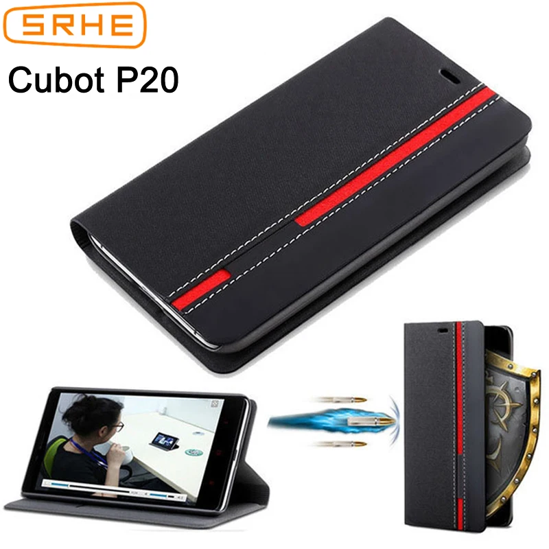 

SRHE For Cubot P20 Case Cover Flip Leather Silicone Case Cover For Cubot P20 With Card Holder