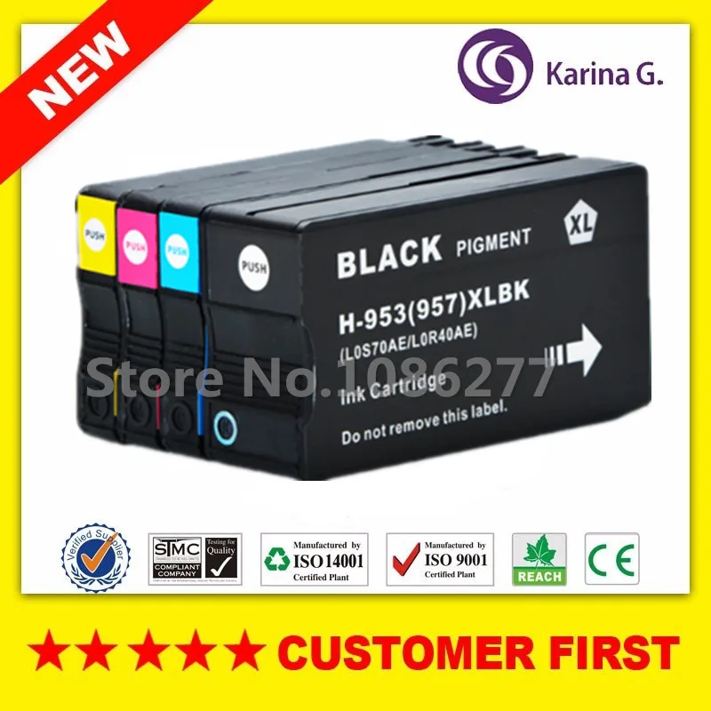 

4PCS For HP 953 HP953 Ink Cartridge Full ink For HP HP Officejet Pro 7740 8210 8218 8710 8715 8718 8719 8720 8725 8728 8730