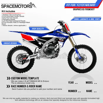 

MotoSpace Customized Team Graphics Backgrounds Decals 3M Stickers For YAMAHA YZF250FX 14-18 YZF250 2019 YZF450 14-17 18-19 077