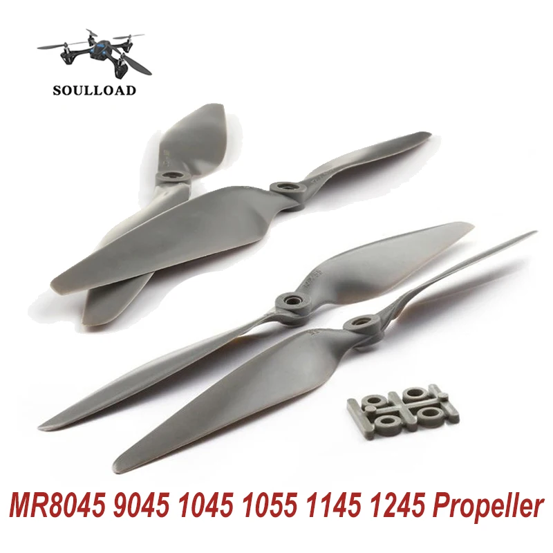 2 Pairs Gemfan MR8045 9045 1045 1055 1145 1245 Propeller Props Four Axis Multi Axis RC Airplane Quadcopter CW/CCW APC Propellers