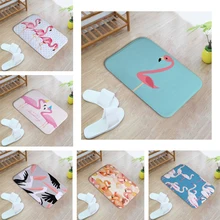 Ковер с рисунком на кухне с принтом скандинавского Фламинго Противоскользящий коврик для ванной комнаты домашний дверной коврик для спальни, прихожей