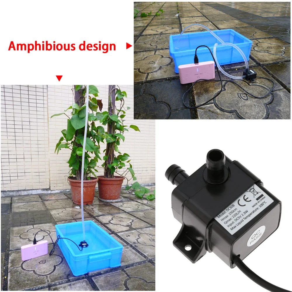 Бесщеточный Мини фонтан Anself бесщеточный USB 5 В постоянного тока 2 3 Вт