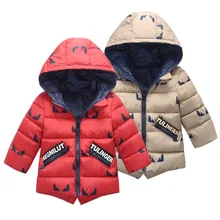 Kids Boys Jackets Children Clothes 2018 New Autumn Winter Girls Coats Cotton Down Baby Hooded Warm Outerwear 2 3 4 5 6 7 8 Years spring autumn jackets for boys girls classics letter children baseball outerwear 2 3 4 5 6 7 8 years kids coat black red