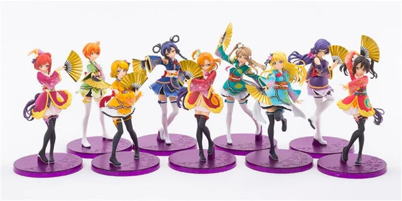 Anime Love Live Figuras Toys School Idol Project PVC Action Figures Toys Honoka Kousaka Project Lovelive in Kimono Dolls 15-19cm  (13)