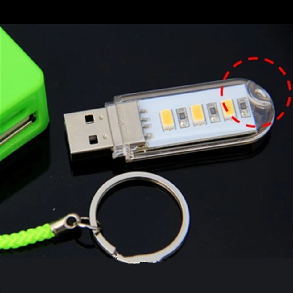 5V мини-лампа с usb 5730SMD 3 светодиодный s книга трубки кемпинг лампы usb светодиодный ночной Светильник для ПК ноутбук компьютер мобильный Мощность лампа для кемпинга