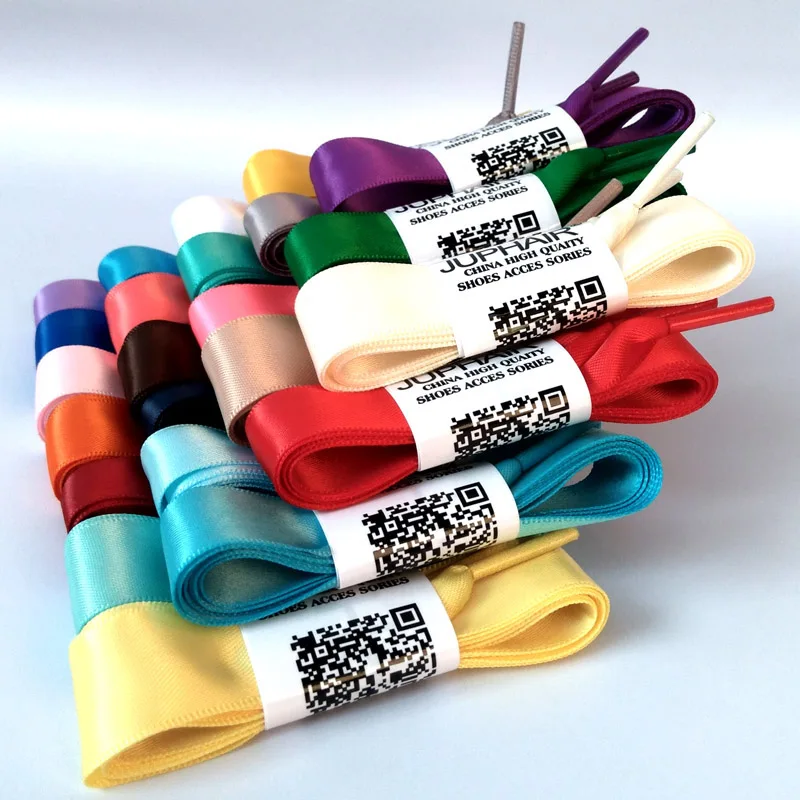 JUP 12 Pair Fashion Colorful Fantastic Princess Colorful Women Lady Flats Silk Ribbon Shoelaces Sneakers Sports Shoes Fantastic