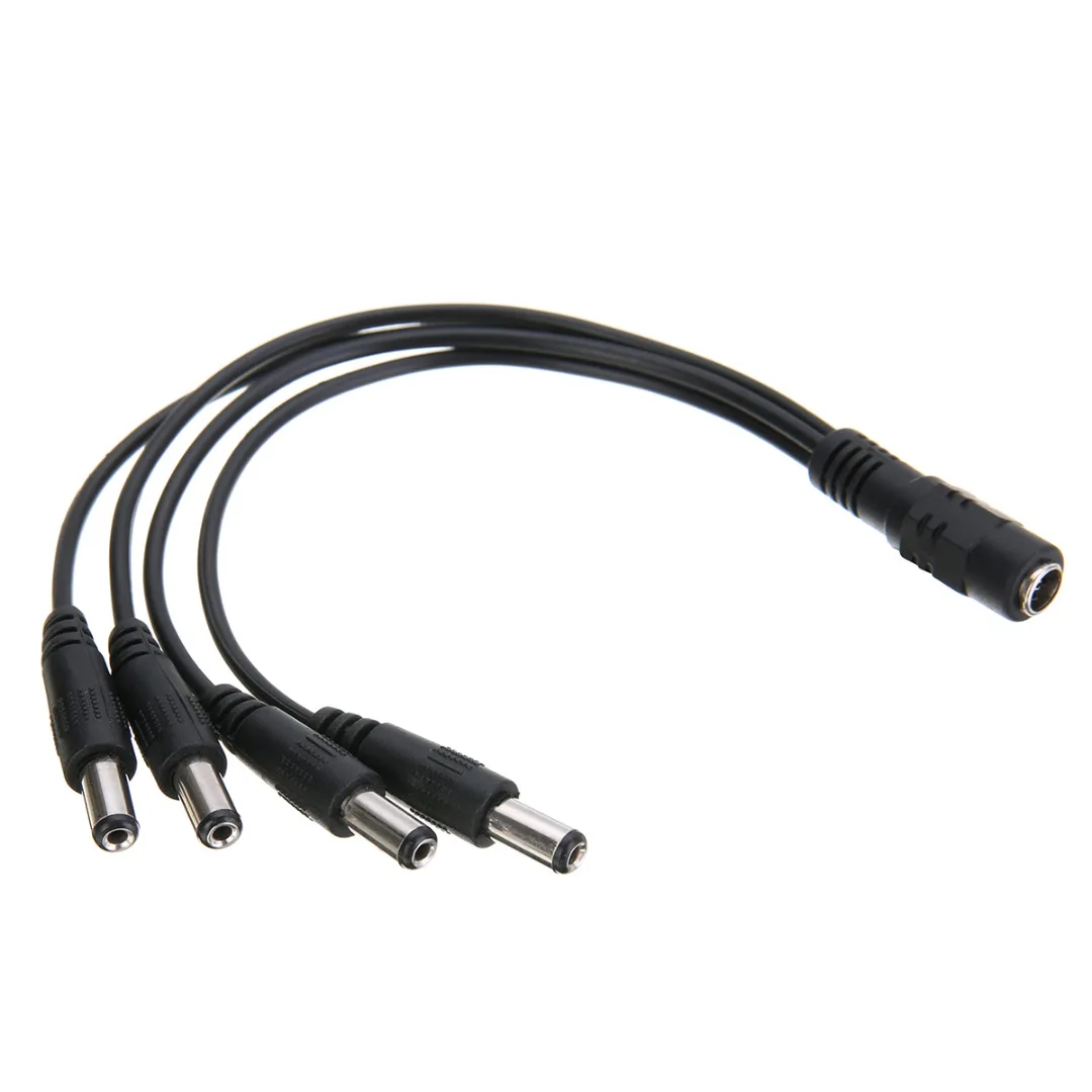 Mayitr DC Мощность Splitter Мужской Femal кабели пластик внешний от 1 до 4 DC мощность 4-порты и разъёмы сплиттер Кабель-адаптер для CCTV камера системы