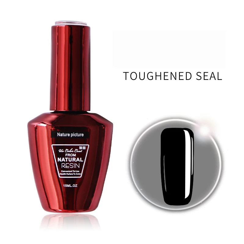 Tempering 1pc 15ml Varnish Top Coat Nail Gel Polish Nail Art Finish Top