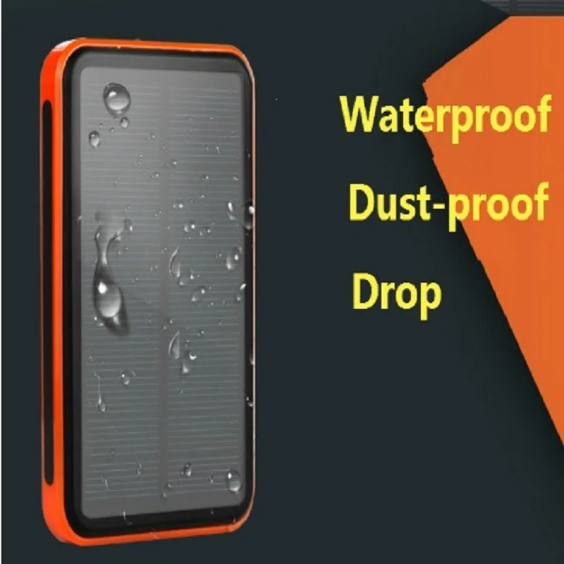 Двойной USB Мобильный телефон солнечной батареи 30000 mAh водонепроницаемый источник