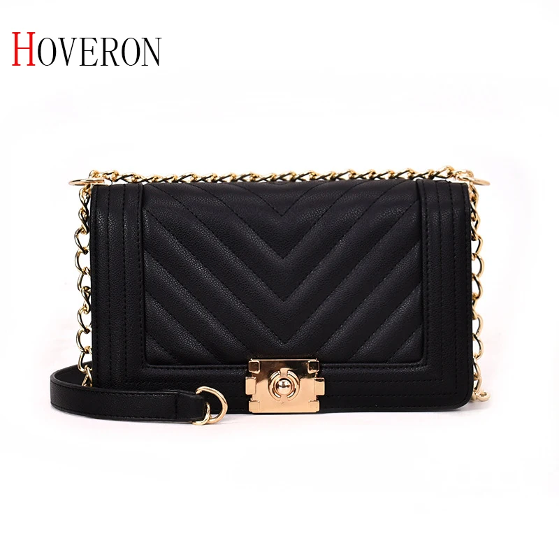 

2019 fashion woman handbag PU stripe small square bag ladies chain shoulder bag wild simple Messenger bag ladies hand bags purse
