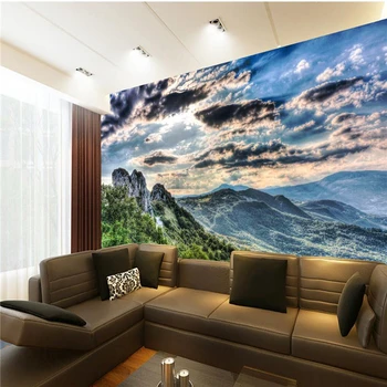 

Wall Panel 3d Wallpaper Alpine Clouds Open Photography Background Modern Art Mural for Living Room Large Painting Home Decor