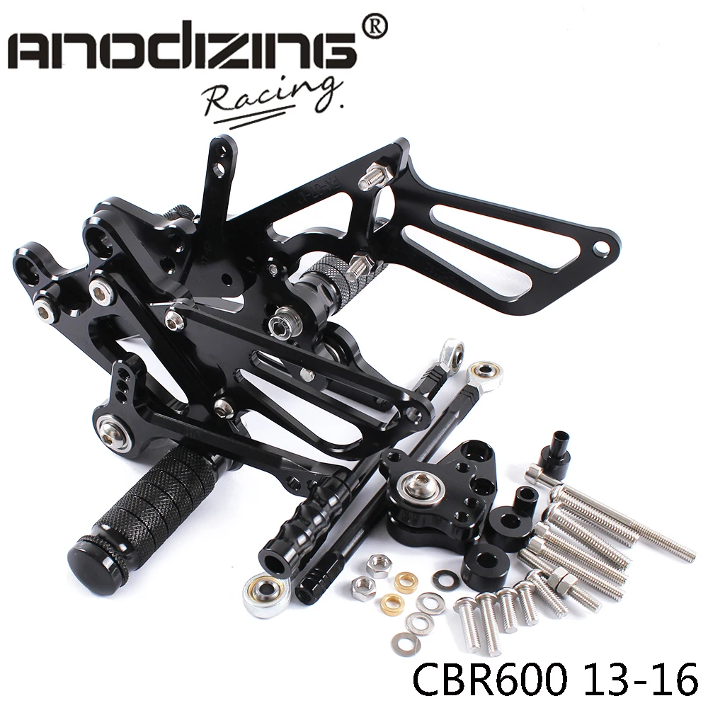 

Full CNC Aluminum Motorcycle Adjustable Rearsets Rear Sets Foot Pegs For HONDA CBR600RR NON-ABS 2013-2016