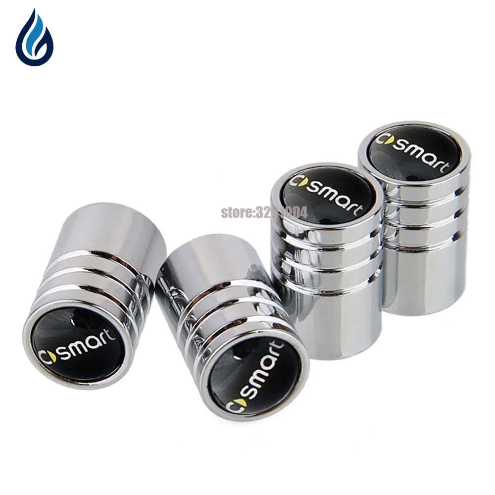 

Car Styling Auto Wheel Tire Valve Stems Caps For Smart Fortwo 450 451 453 Forfour Brabus Roadster Forstars Sharpread Accessories