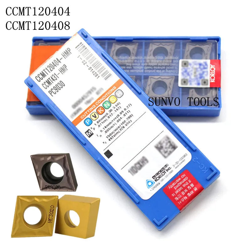 KORLOY CCMT431-HMP PC9030 CCMT120404-HMP PC9030 Carbide inserts 10Pcs