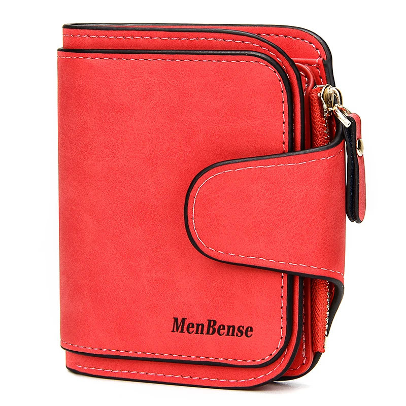 

Fashionable Women's Wallets Leather Luxury Chic Short Wallet for Women Solid Zipper Coin Packet Pu Leather Hasp Purses Girl
