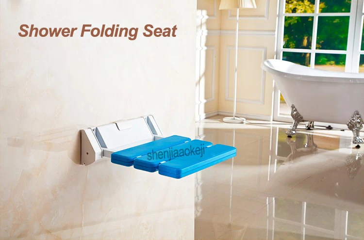 Description Picture 3 of itemShower Seat Bath stool Wall Mounted Chair Toilet Aluminum Folding Shower Chair Bathroom wall chair Home changing shoe bench