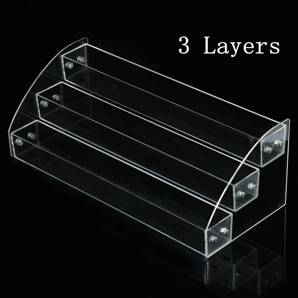 

Acrylic Clear Nail Makeup Storage Case Nail Polish Rack Lipstick Brush Storage Box Holder Transparent Multilayer Jewelry Display