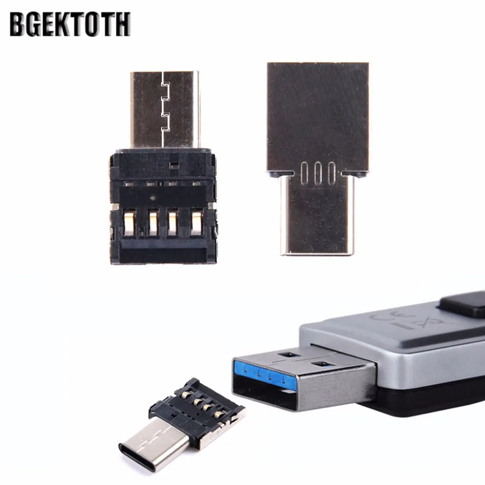 

BGEKTOTH Type C To USB Connector OTG Adapter for USB Flash Drive USB Card Reader USB Cable S8 Note 8 G6 Android Phone