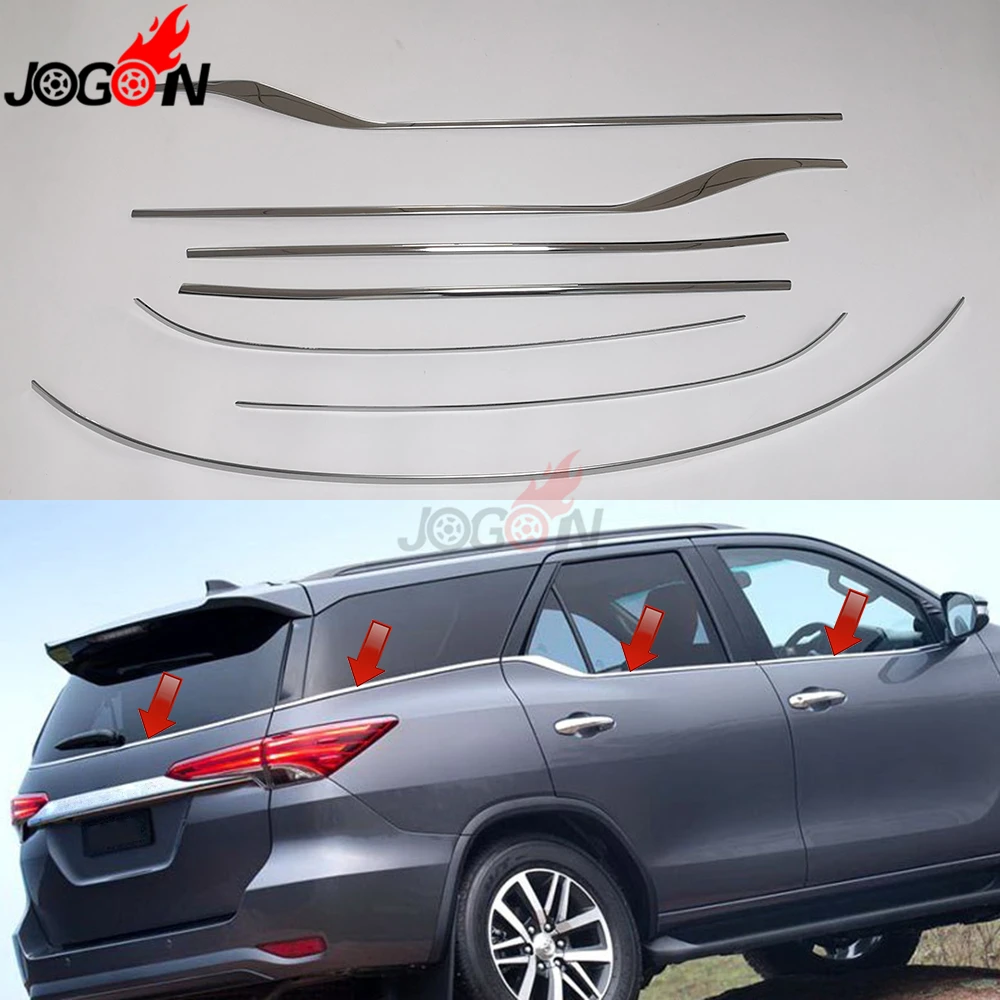 7 шт. для Toyota Fortuner AN150 AN160 SW4 2016 2019 Автомобильная Боковая дверь под нижним окном