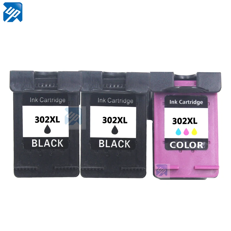 UP brand 3PK ink cartridge Compatible For HP 302 XL 302XL for DeskJet