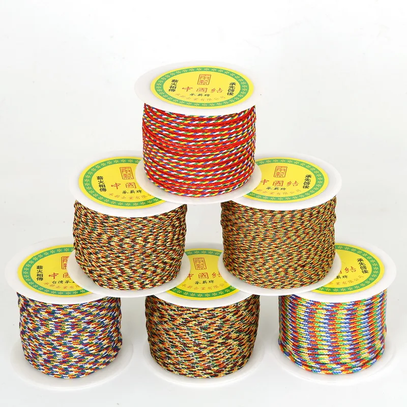 Высокое качество 0,4/1,5/2/3/4 мм многоцветный шнур китайский узел шнур веревка макраме Бисер нитки строка для самостоятельного изготовления ювелирных украшений ремесла