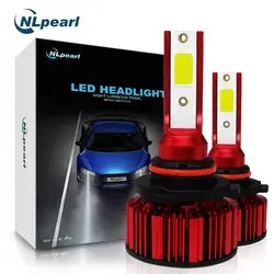 NLpearl супер яркий COB светодио дный H4 H7 H8 H9 H11 9005 HB3 авто фар лампы 50 Вт 6000Lm 6000 К белый HB4 9006 противотуманных фар автомобиля свет