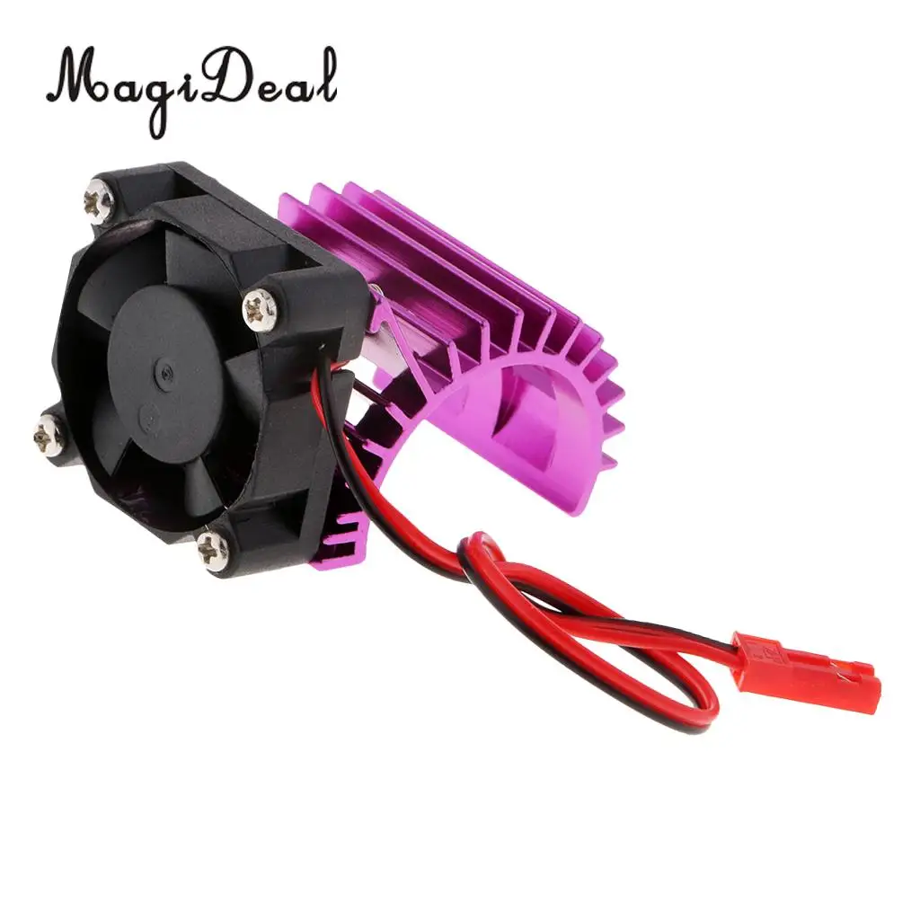 RC Car Accessories Aluminum Heat Sink with Cooling Fan for 24-28mm Size Brushless Motor and 370/380 Motor