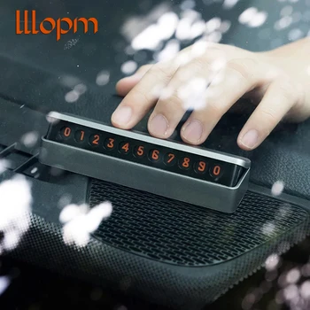 

Upscale Car Sticker Car Temporary Parking Card Drawer style florescent Phone Number Card easy to disassemble replace Car Styling