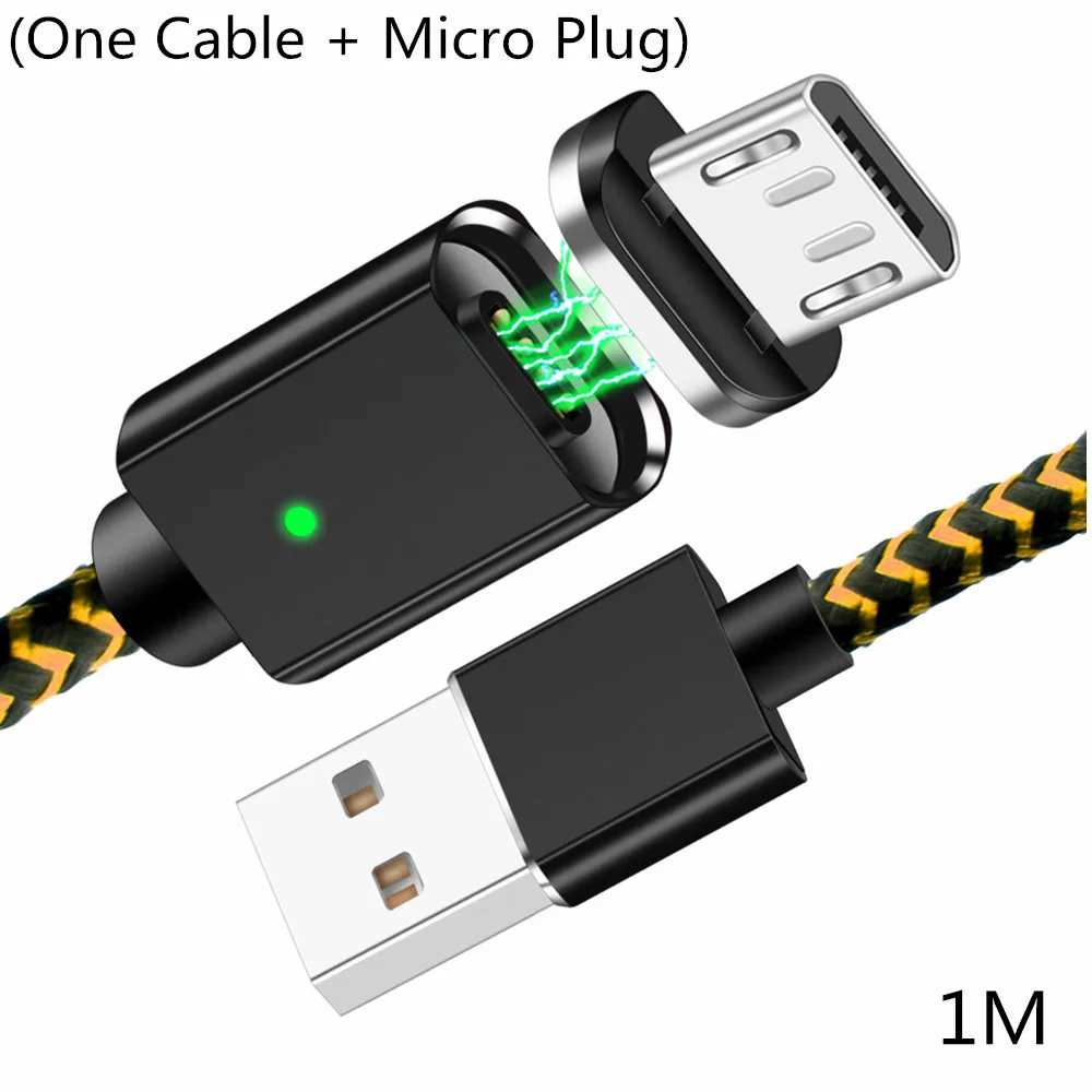 Олаф зарядное устройство данных Магнитный USB кабель для iPhone Micro USB C type C кабель для мобильного телефона Быстрая зарядка магнит зарядное устройство 1 м USB кабели - Цвет: Gold Micro Cable