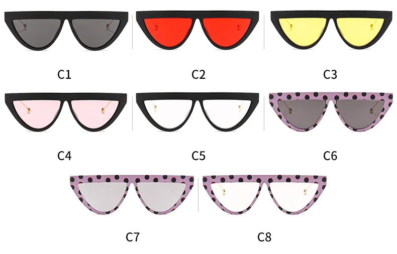 Кошачий глаз, солнцезащитные очки в горошек, для женщин, роскошный бренд, Модные оттенки, для девушек, плоский верх, солнцезащитные очки, Ретро стиль,, очки, UV400 Oculos De Sol