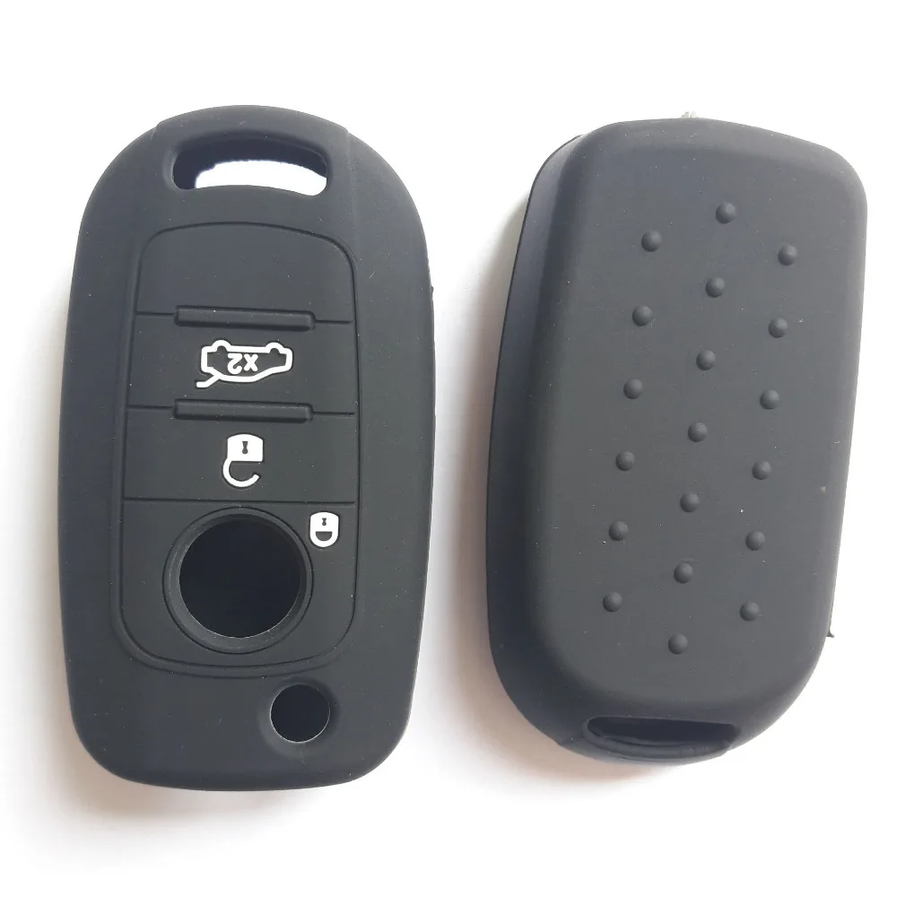 Чехол для автомобильного ключа для Fiat 500X Toro Tipo Egea 3 кнопки дистанционного управления Держатель Флип складной Силиконовый протектор для Dodge Neon Key