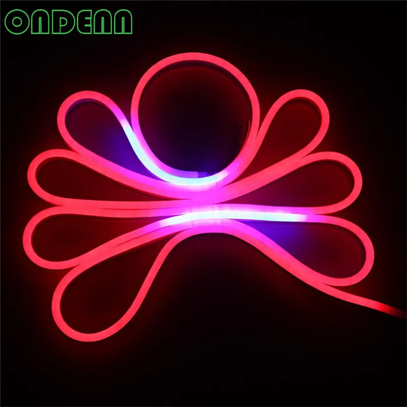 10 м светодиодная неоновая гибкая трубка DC 12V DC24V WS2811 LED pixel light цифровой rgb полный