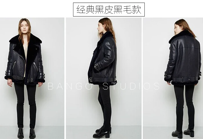 New Women Winter Coat Motorcycle leather Jacket With fleece Ladies Plus Size Coat Women Autumn Winter 9WT074