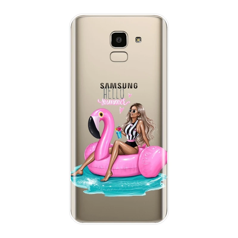 ТПУ для Samsung Galaxy J3 J5 J7 2015 2016 2017 чехол телефона силиконовая задняя крышка девочек J4