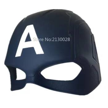 

100pcs/lot Wholesale Civil War Half Face Avengers Captain US Masks Halloween PVC Captain America Mask