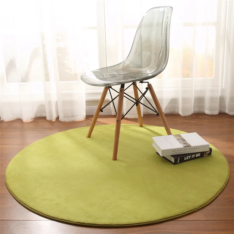 Corail Velet Tapis Rond Pour Salon Anti Derapant Chaise De Bureau Tapis De Sol Chambre Enfant Tapis Bebe Ramper Couverture Tapis De Priere Aliexpress