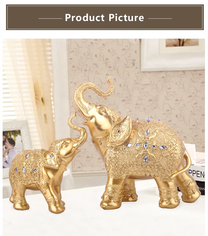 Европейский смола Тайский слон украшение ручной работы украшение дома фигурка креативная Миниатюрная модель свадебные подарки мама и сын слон