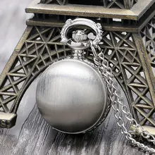 Роскошное матовое серебряное ожерелье с подвеской кварцевые карманные часы с длинной цепочкой Прямая поставка