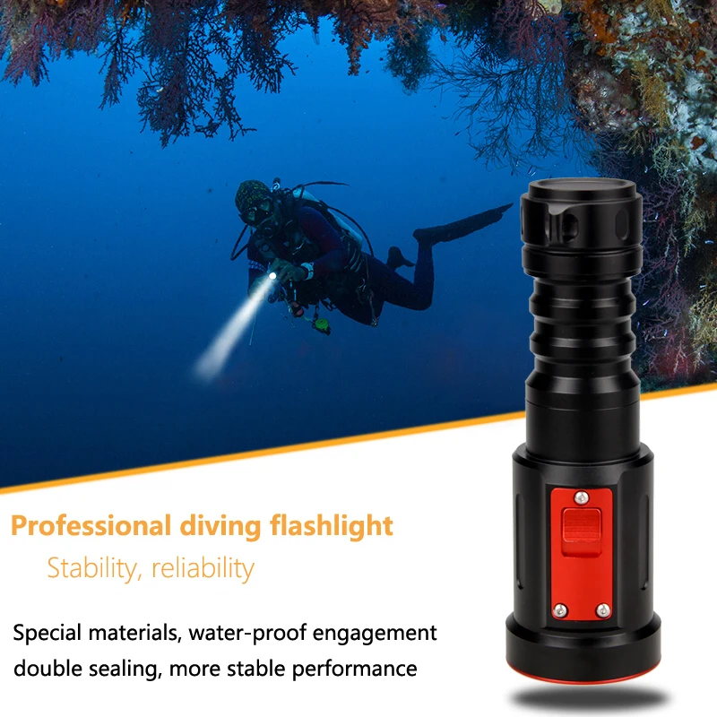 

3 Mode 1000 Lm XM-L2 LED Tactical Diving Torch Flashlight LED Waterproof Diver Diving Flashlight underwater FlashLight
