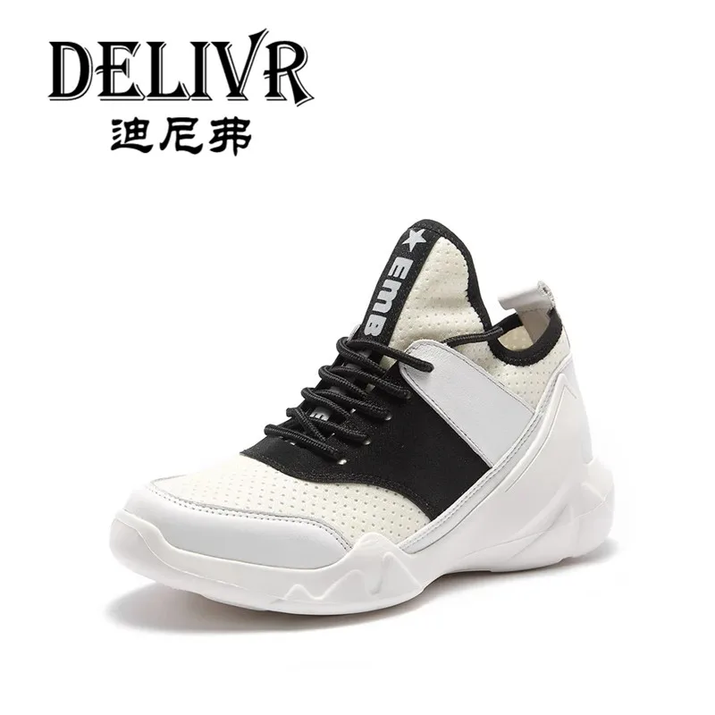 

Delivr White High Top Sneakers Women Casual Running Casual Shoes Women'S Spring Summer Sneakers Creeper Thick Sole Dad Shoes