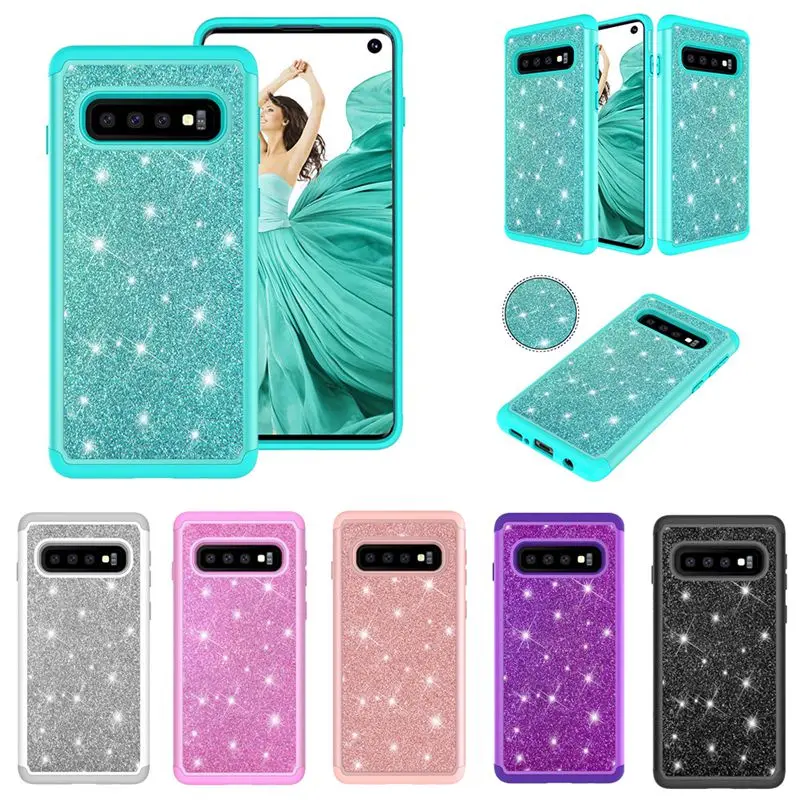 

for samsung galaxy s 10 Plus 10e Case Glittering two-in-one glitt Cover for samsung galaxy s 8 Plus s 9 Plus Note9 A6 2018 cases
