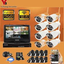 YobangSecurity 10,1 дюймов 8CH wifi NVR беспроводная камера безопасности с наружной 1.0MP 720P ночного видения IP камера безопасности