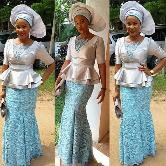 Vestido De Festa Longo 2018 Nigeria Woman Dresses Lace Mermaid Ice Vestido De Festa Longo 2018 Nigeria Woman Dresses Lace Mermaid Ice Blue Long Formal Gowns